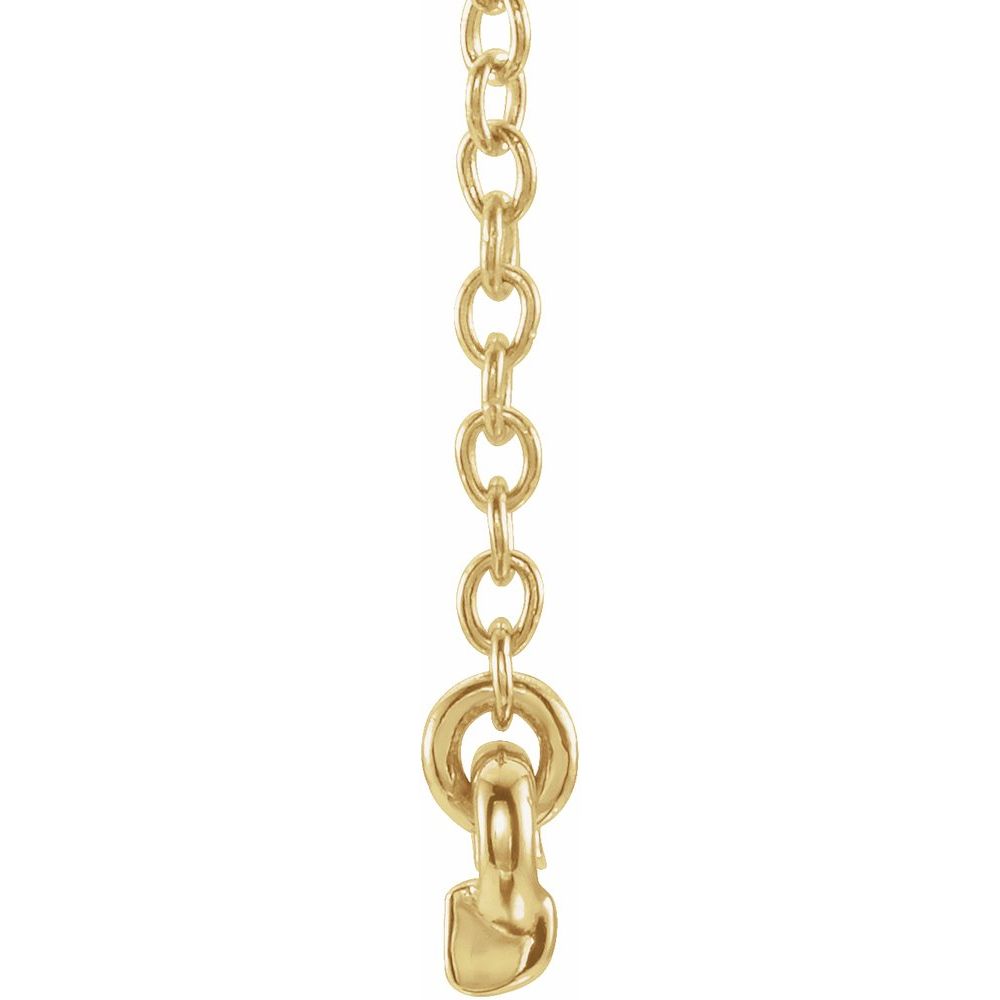 14K Gold .07 CTW Petite Natural Diamond Bar 16-18" Necklace