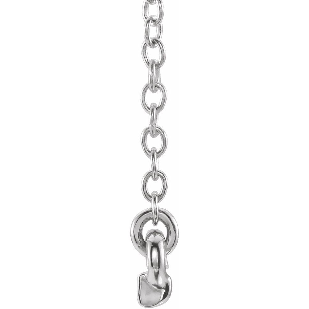 14K Gold .07 CTW Petite Natural Diamond Bar 16-18" Necklace