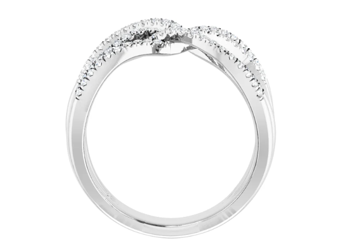 14K White 1/2 CTW Natural Diamond Ring