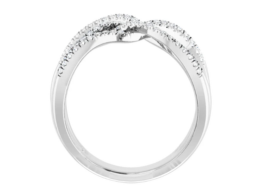 14K White 1/2 CTW Natural Diamond Ring
