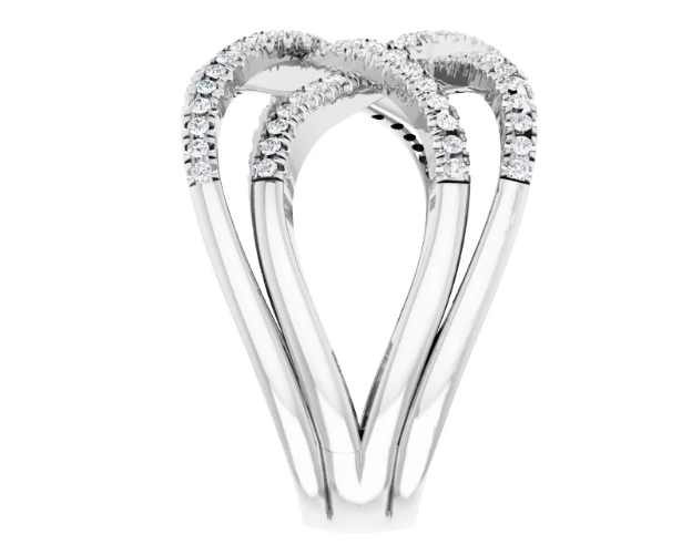 14K White 1/2 CTW Natural Diamond Ring